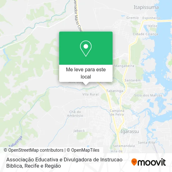 Associação Educativa e Divulgadora de Instrucao Biblica mapa