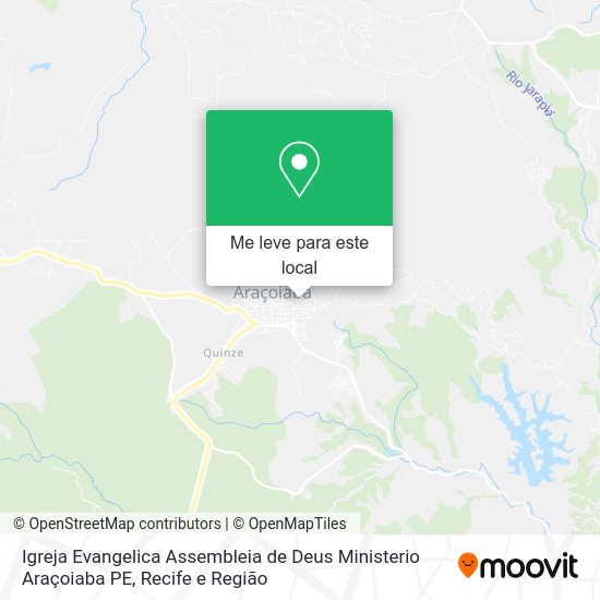 Igreja Evangelica Assembleia de Deus Ministerio Araçoiaba PE mapa