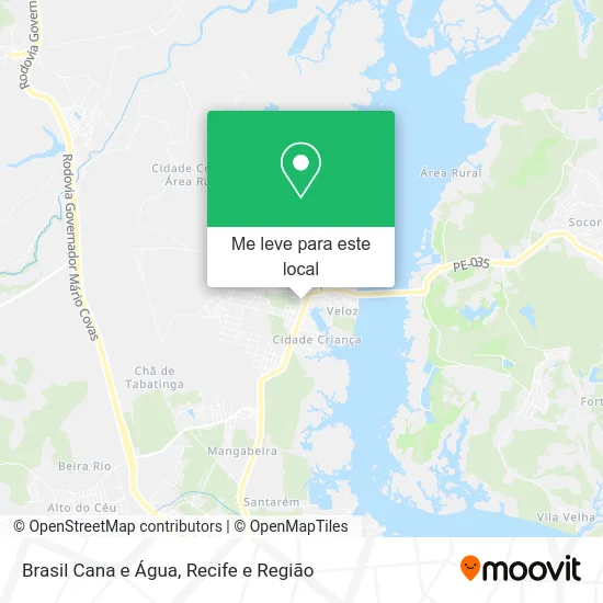 Brasil Cana e Água mapa