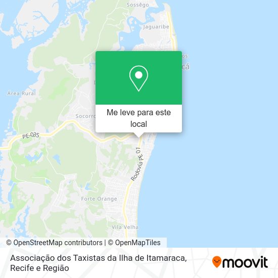Associação dos Taxistas da Ilha de Itamaraca mapa