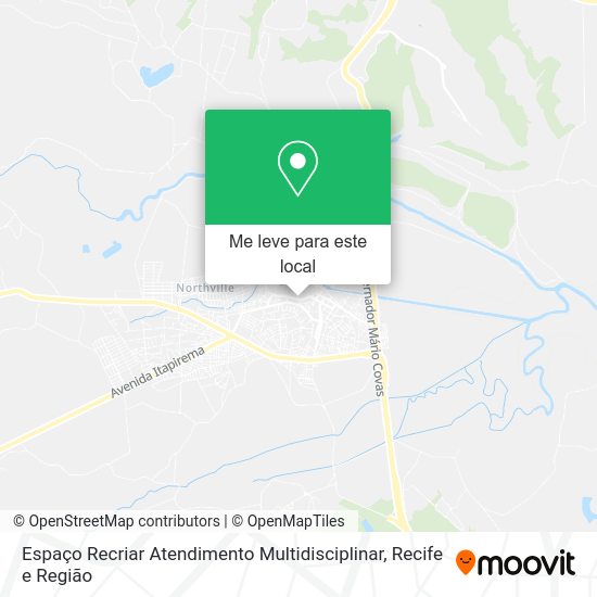 Espaço Recriar Atendimento Multidisciplinar mapa