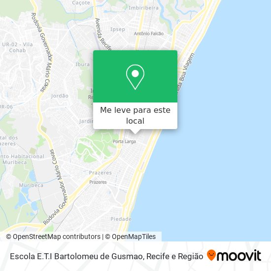 Escola E.T.I Bartolomeu de Gusmao mapa