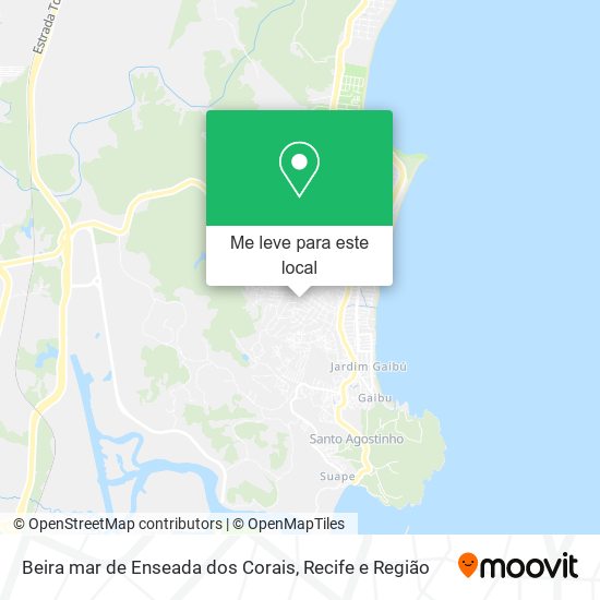 Beira mar de Enseada dos Corais mapa