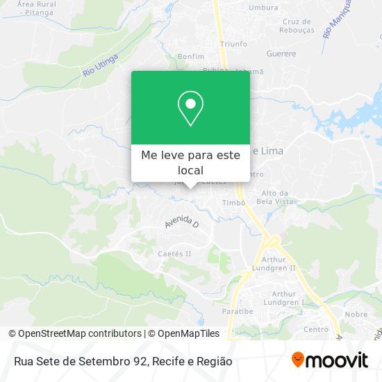 Rua Sete de Setembro 92 mapa