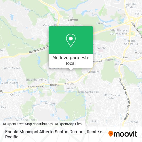 Escola Municipal Alberto Santos Dumont mapa