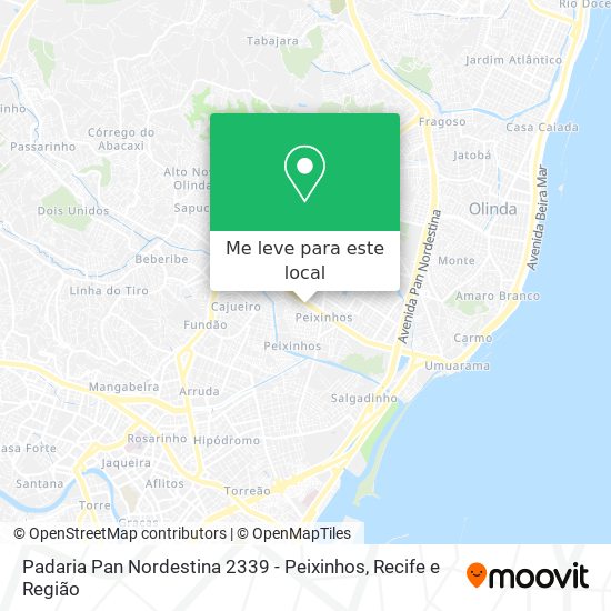 Padaria Pan Nordestina 2339 - Peixinhos mapa