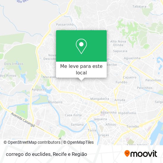 corrego do euclides mapa