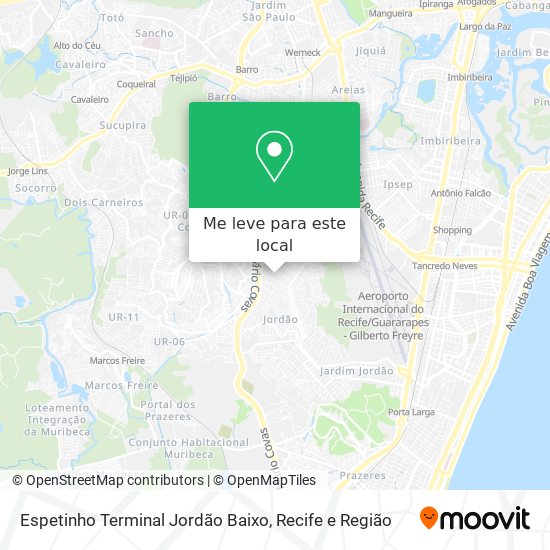 Espetinho Terminal Jordão Baixo mapa