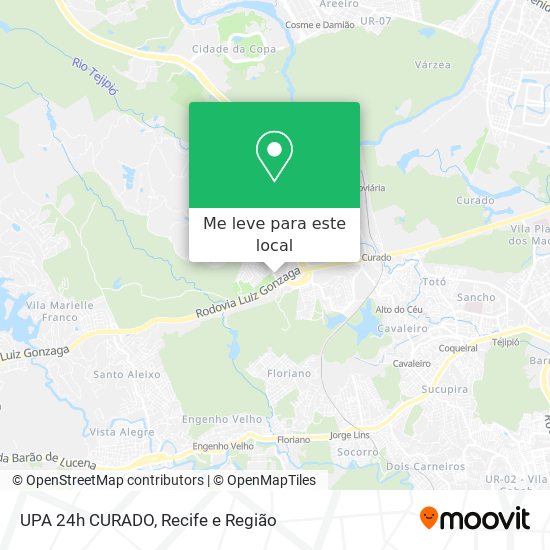 UPA 24h CURADO mapa