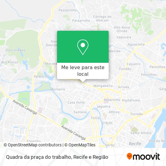 Quadra da praça do trabalho mapa