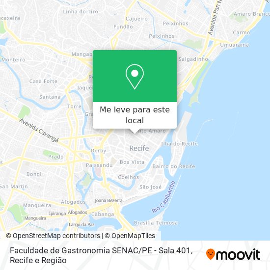 Faculdade de Gastronomia SENAC / PE - Sala 401 mapa