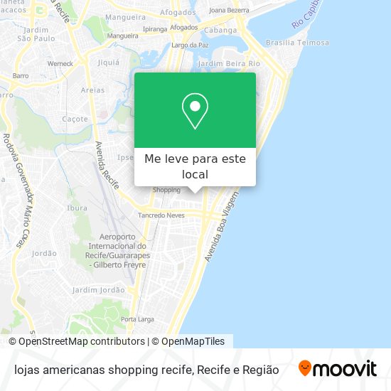 lojas americanas shopping recife mapa