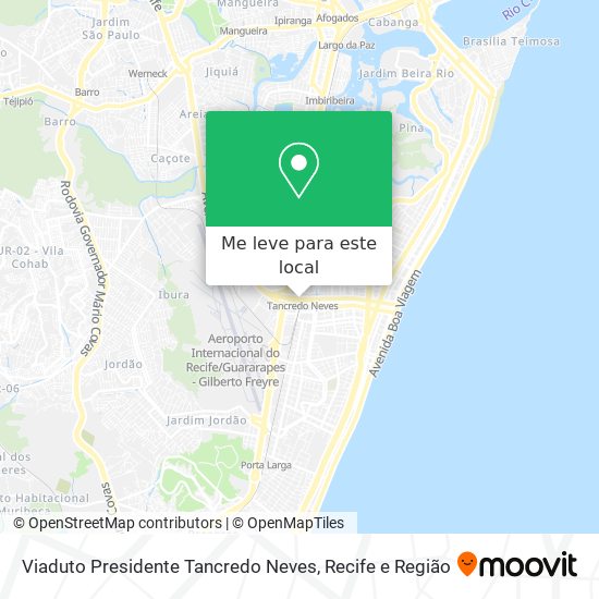 Viaduto Presidente Tancredo Neves mapa