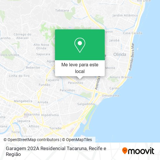 Garagem 202A Residencial Tacaruna mapa