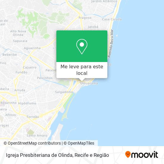 Igreja Presbiteriana de Olinda mapa