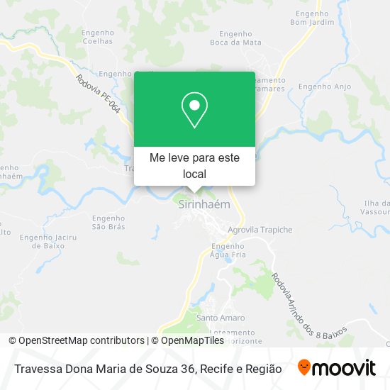 Travessa Dona Maria de Souza 36 mapa