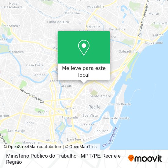 Ministerio Publico do Trabalho - MPT / PE mapa