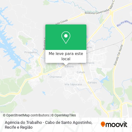 Agência do Trabalho - Cabo de Santo Agostinho mapa