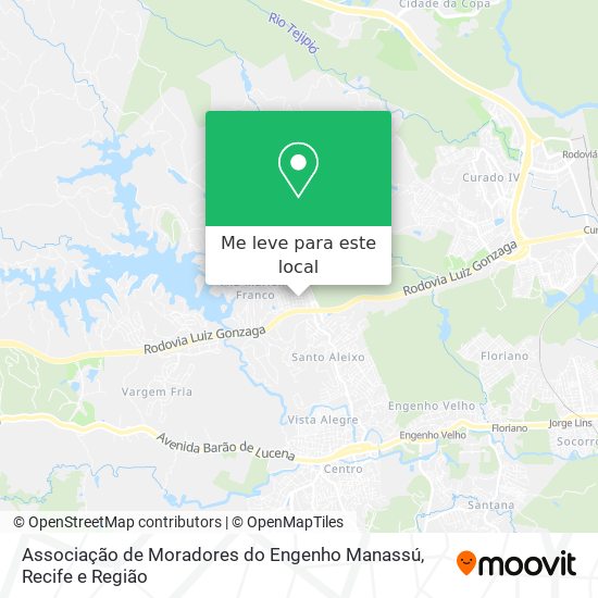 Associação de Moradores do Engenho Manassú mapa