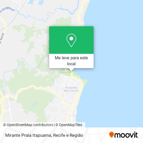 Mirante Praia Itapuama mapa