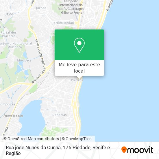 Rua josé Nunes da Cunha, 176 Piedade mapa