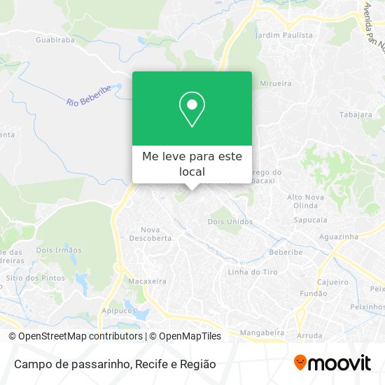 Campo de passarinho mapa
