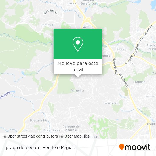 praça do cecom mapa