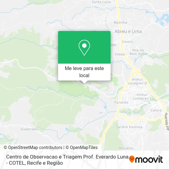 Centro de Observacao e Triagem Prof. Everardo Luna - COTEL mapa
