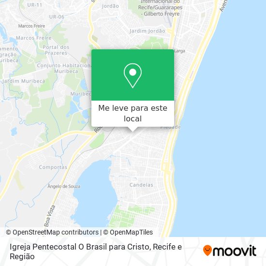 Igreja Pentecostal O Brasil para Cristo mapa