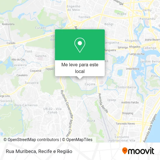 Rua Muribeca mapa