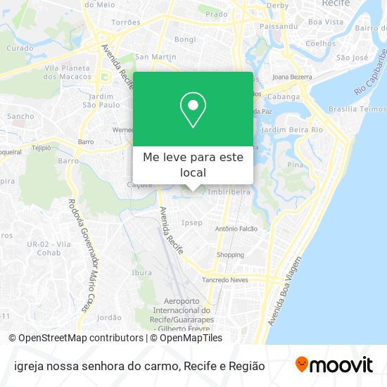 igreja nossa senhora do carmo mapa