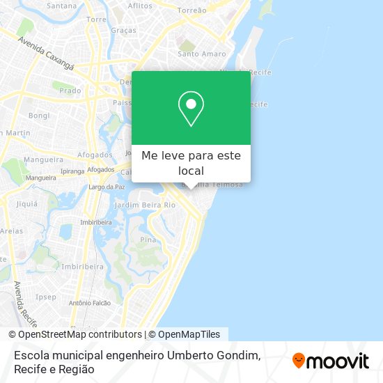Escola municipal engenheiro Umberto Gondim mapa