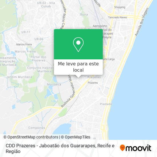 CDD Prazeres - Jaboatão dos Guararapes mapa
