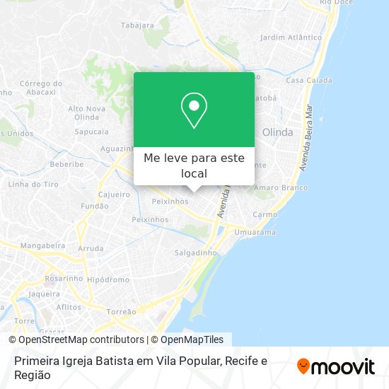 Primeira Igreja Batista em Vila Popular mapa