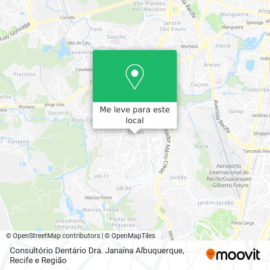 Consultório Dentário Dra. Janaina Albuquerque mapa