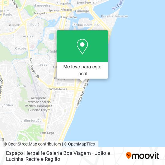 Espaço Herbalife Galeria Boa Viagem - João e Lucinha mapa