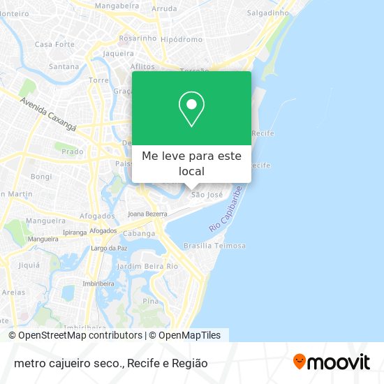 metro cajueiro seco. mapa