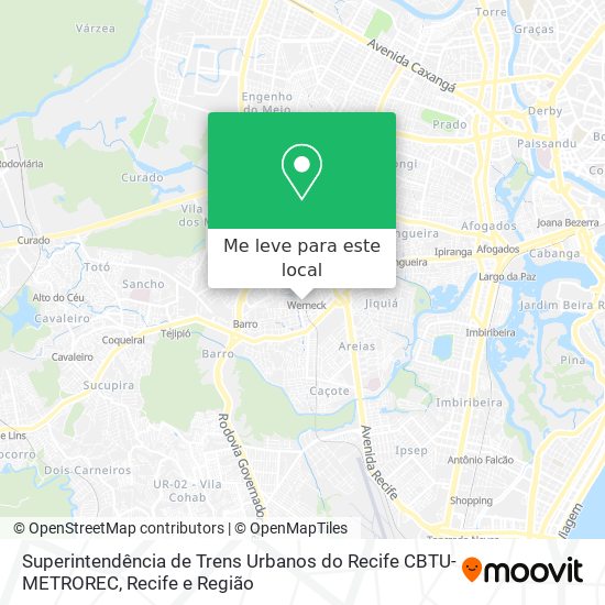 Superintendência de Trens Urbanos do Recife CBTU-METROREC mapa