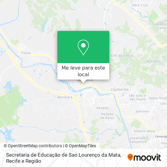 Secretaria de Educação de Sao Lourenço da Mata mapa