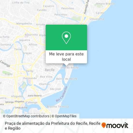 Praça de alimentação da Prefeitura do Recife mapa