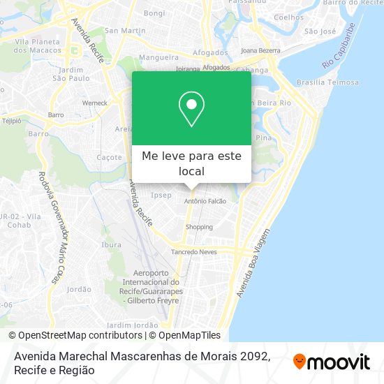 Avenida Marechal Mascarenhas de Morais 2092 mapa