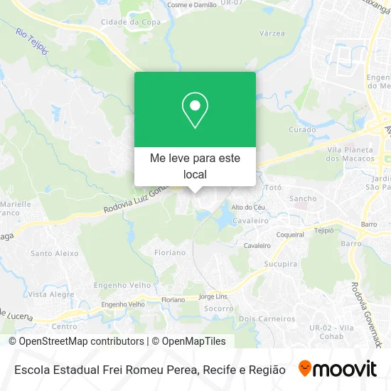 Escola Estadual Frei Romeu Perea mapa