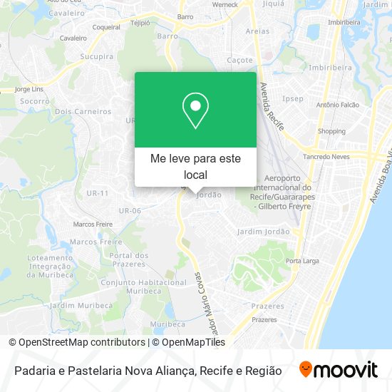 Padaria e Pastelaria Nova Aliança mapa