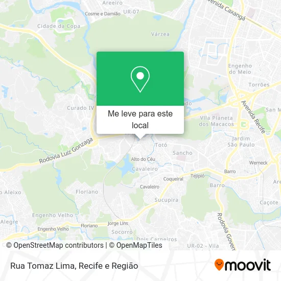 Rua Tomaz Lima mapa