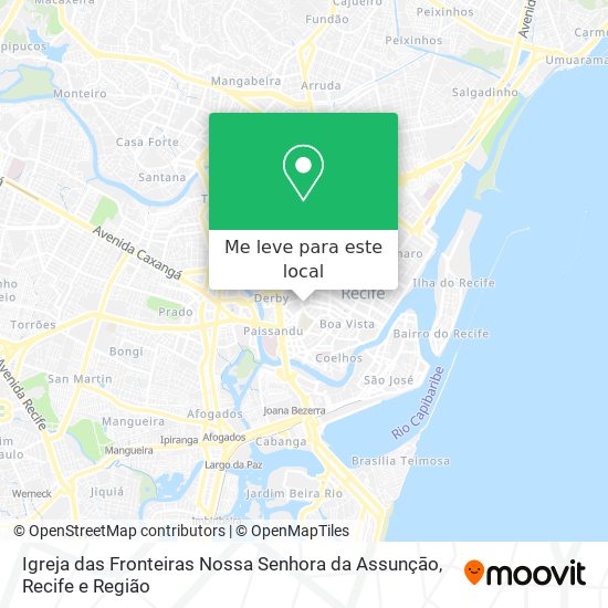 Igreja das Fronteiras Nossa Senhora da Assunçāo mapa