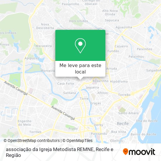 associação da Igreja Metodista REMNE mapa