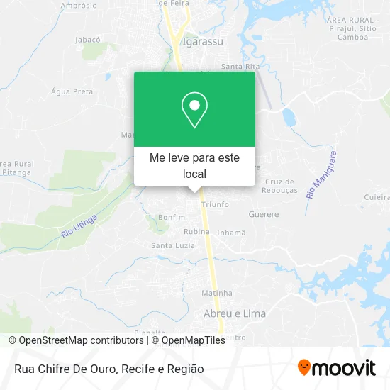Rua Chifre De Ouro mapa