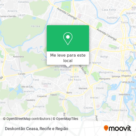 Deskontão Ceasa mapa