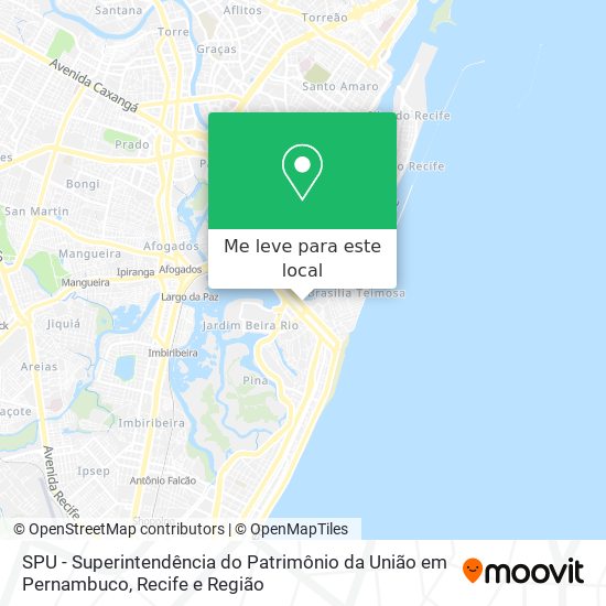 SPU - Superintendência do Patrimônio da União em Pernambuco mapa