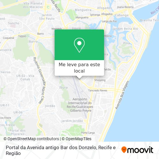 Portal da Avenida antigo Bar dos Donzelo mapa